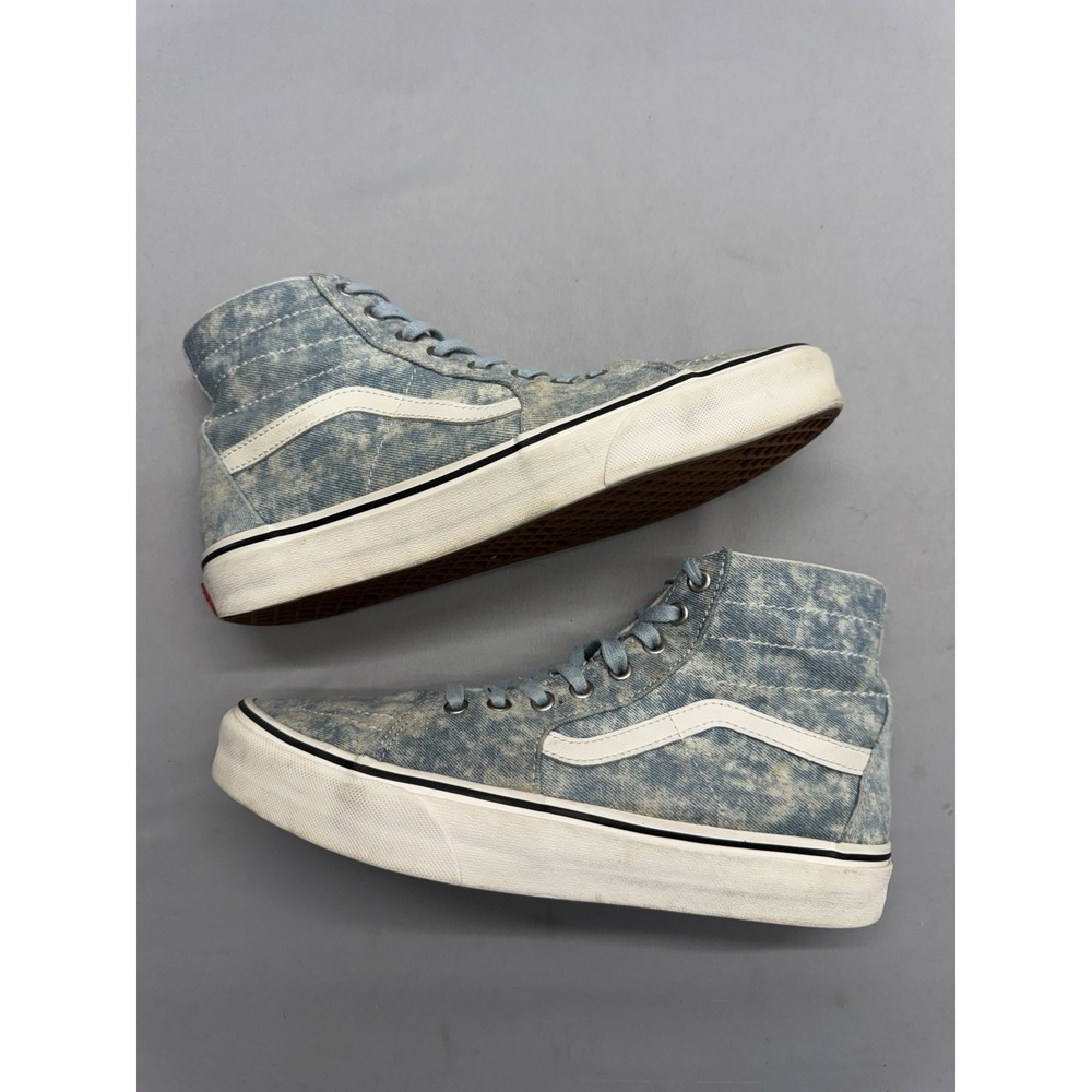 VANS Sk8-Hi Men's Tapered Sneakers Denim Destroy Size US 9.5